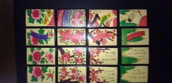 ら*ら様 花カルタ　手摺り鳳凰　松井天狗堂 Amazon | 松井天狗堂 鳳凰 手摺り花かるた 古歌入り 黒裏 花札